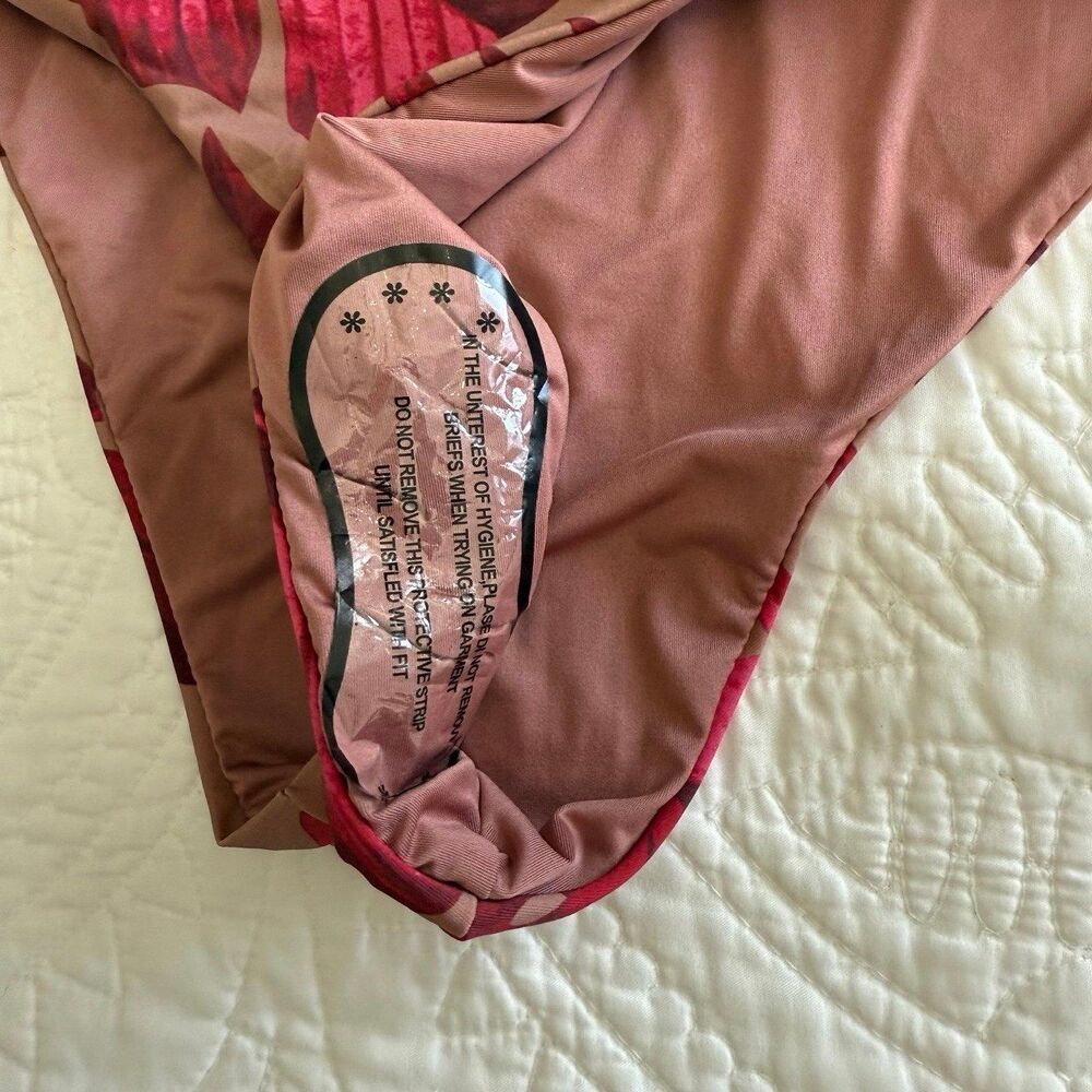NWT Baltic Born Milos High Waist Bikini Bottom in Red Print Size Small - Picture 7 of 10